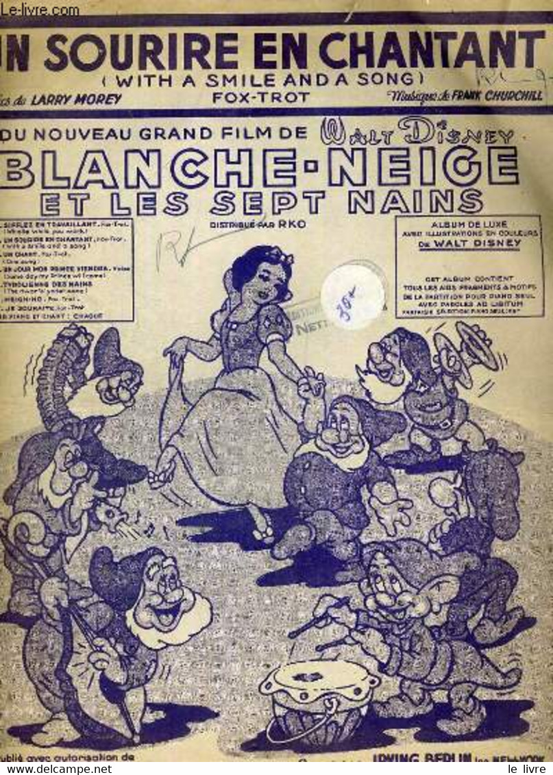 Blanche-Neige Et Les Sept Nains. Chant Du Nouveau Film De Walt Disney - MOREY Larry Et CHURCHILL Frank - 1944 - Films