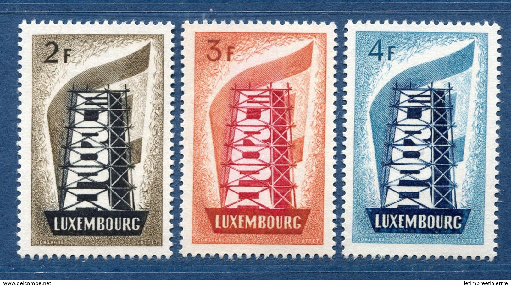 ⭐ Luxembourg - YT N° 514 à 516 ** - Neuf Sans Charnière - Grand Luxe - 1956 ⭐ - Neufs