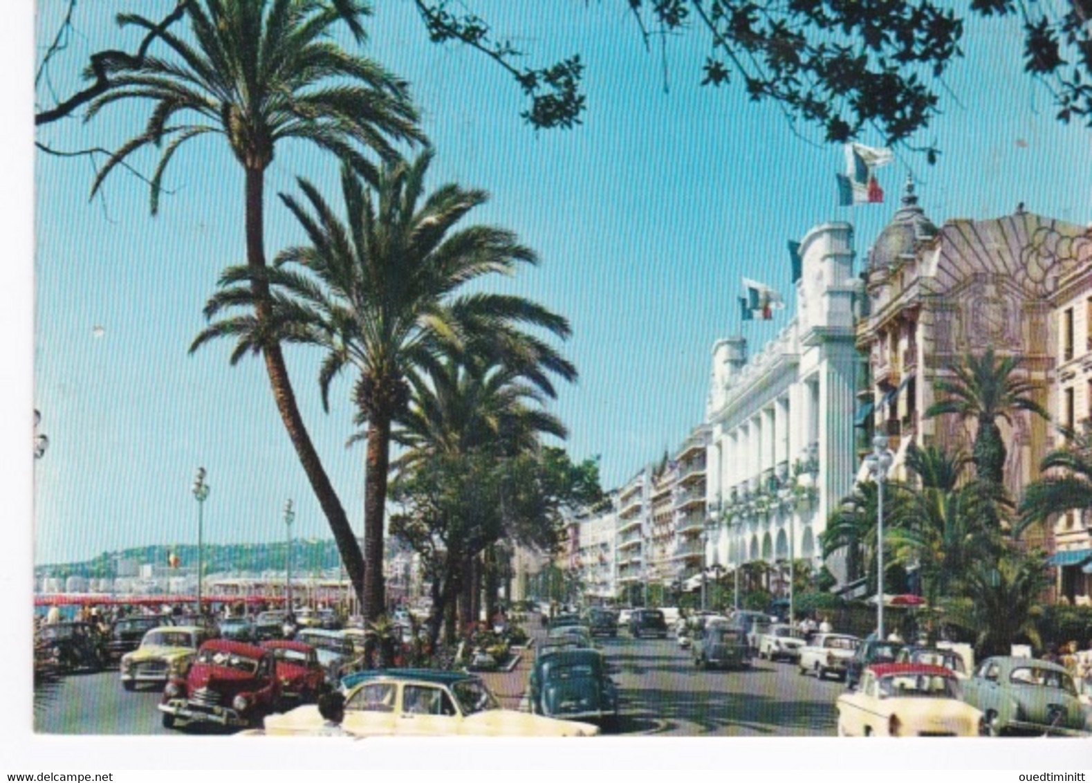 CPSM GF Nice Promenade Des Anglais Simca Aronde, Citroen, Peugeot 403 Etc... - Voitures De Tourisme