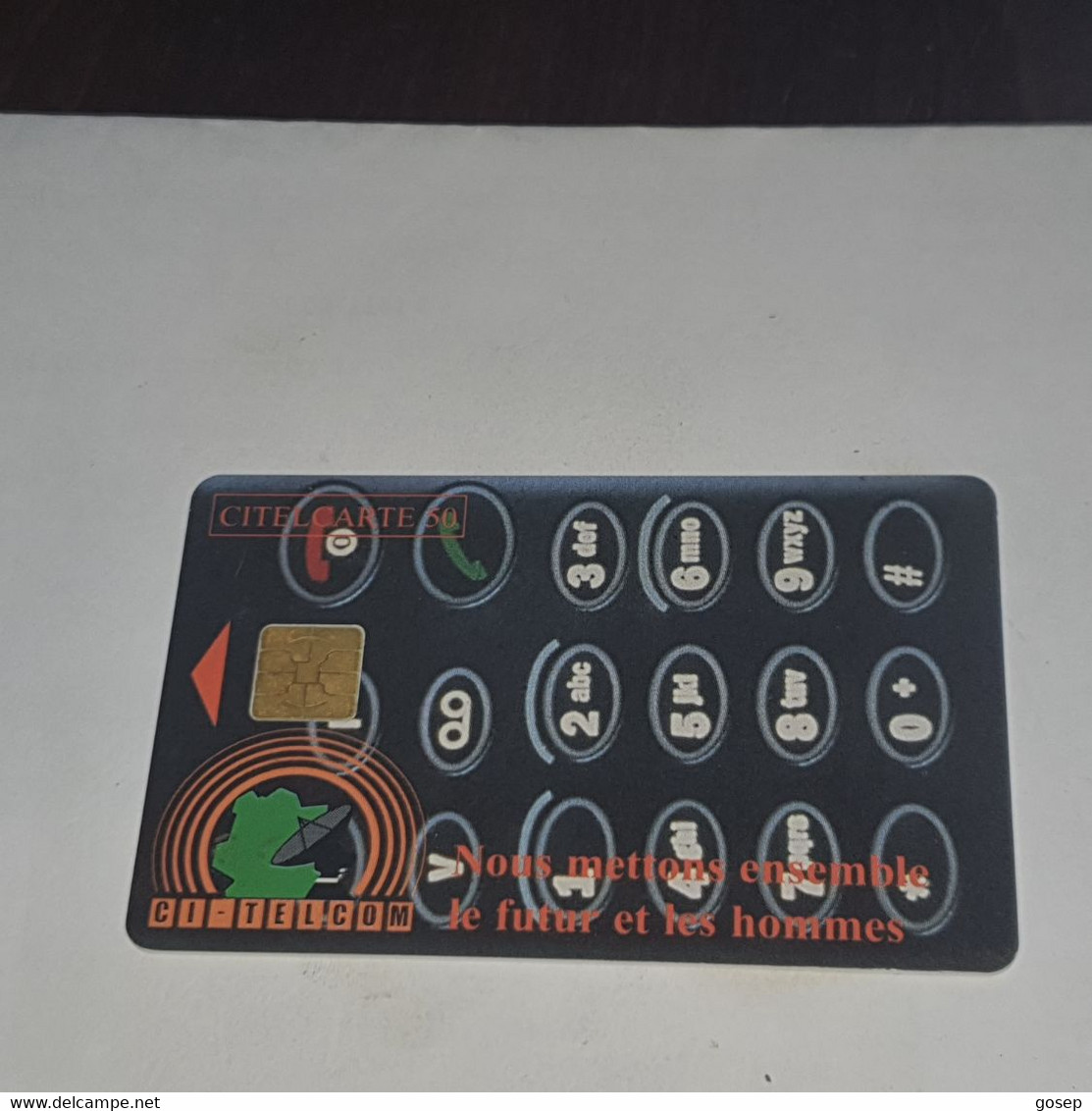 Ivory Coast-CI-CIT-0018/1)-telephone Dial-(2)-(50units)-(000065846)-(tirage-120.000)-used Card+1card Prepiad Free - Côte D'Ivoire