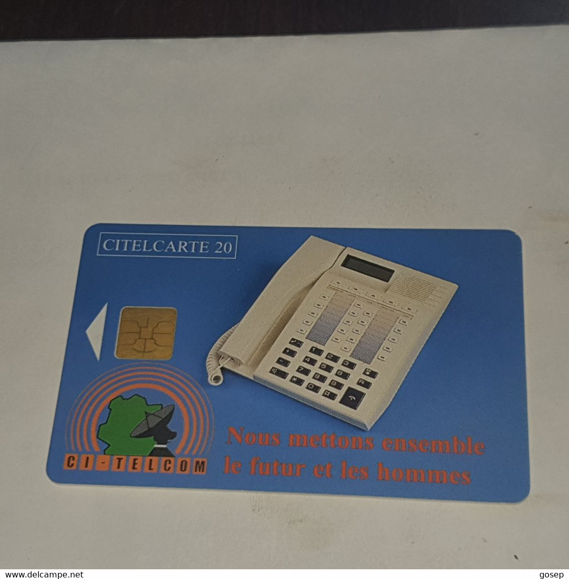 Ivory Coast-CI-CIT-0019)-telephone Nous-(3)-(20units)-(000251658)-(tirage-150.000)-used Card+1card Prepiad Free - Ivoorkust
