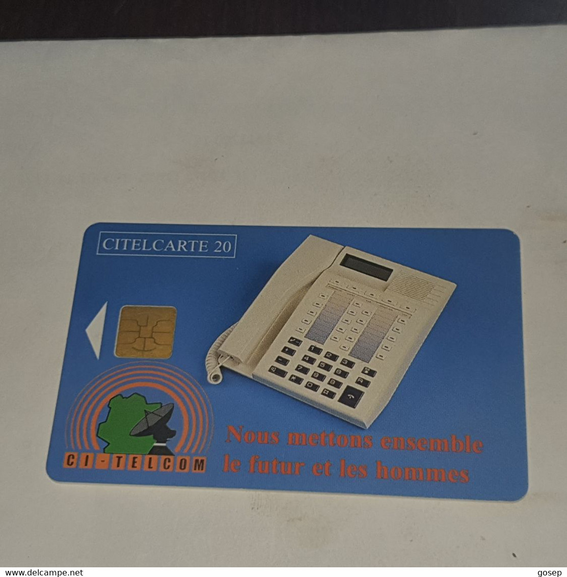 Ivory Coast-CI-CIT-0019)-telephone Nous-(3)-(20units)-(000251658)-(tirage-150.000)-used Card+1card Prepiad Free - Ivory Coast