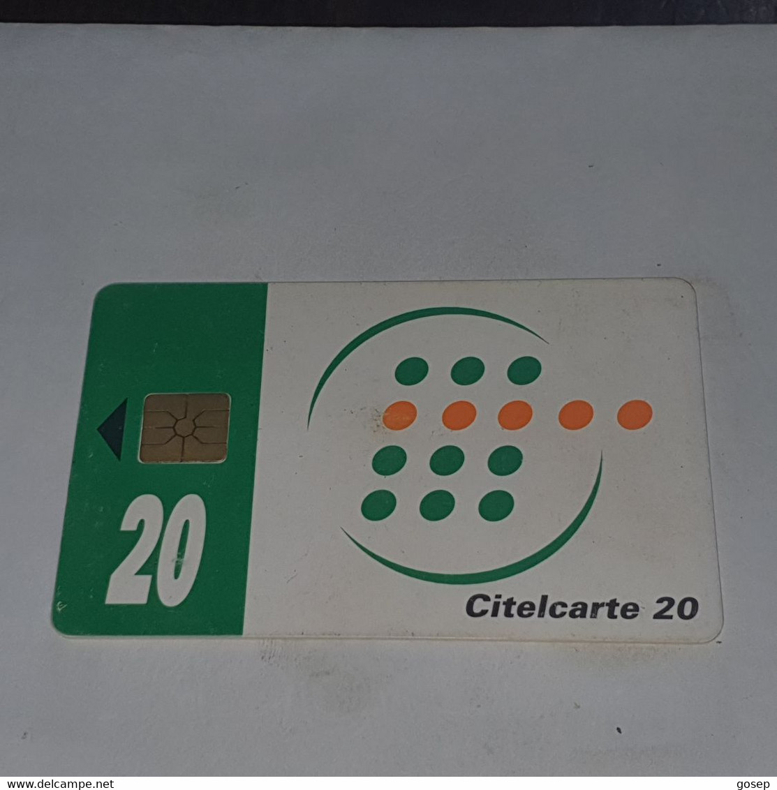 Ivory Coast-CI-CIT-0021A)-green Band-(5)-(20units)-(0000522712)-(tirage-?)-used Card+1card Prepiad Free - Costa D'Avorio