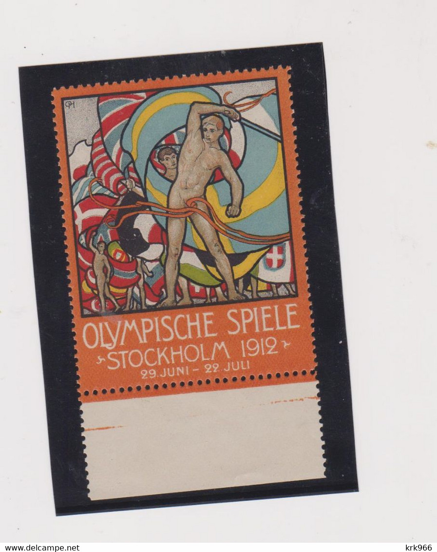 SWEDEN Poster Stamp OLYMPIC GAMES 1912 STOCKHOLM - Estate 1912: Stockholma