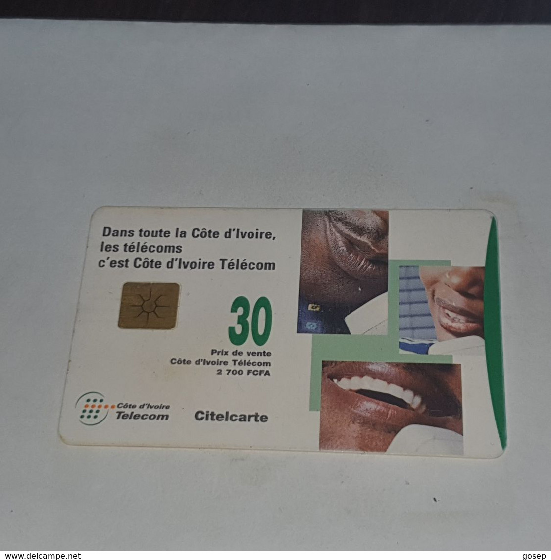 Ivory Coast-CI-CIT-0030A)-people On Telephones-(7)-(30units)-(0001718167)-(tirage-?)-used Card+1card Prepiad Free - Côte D'Ivoire