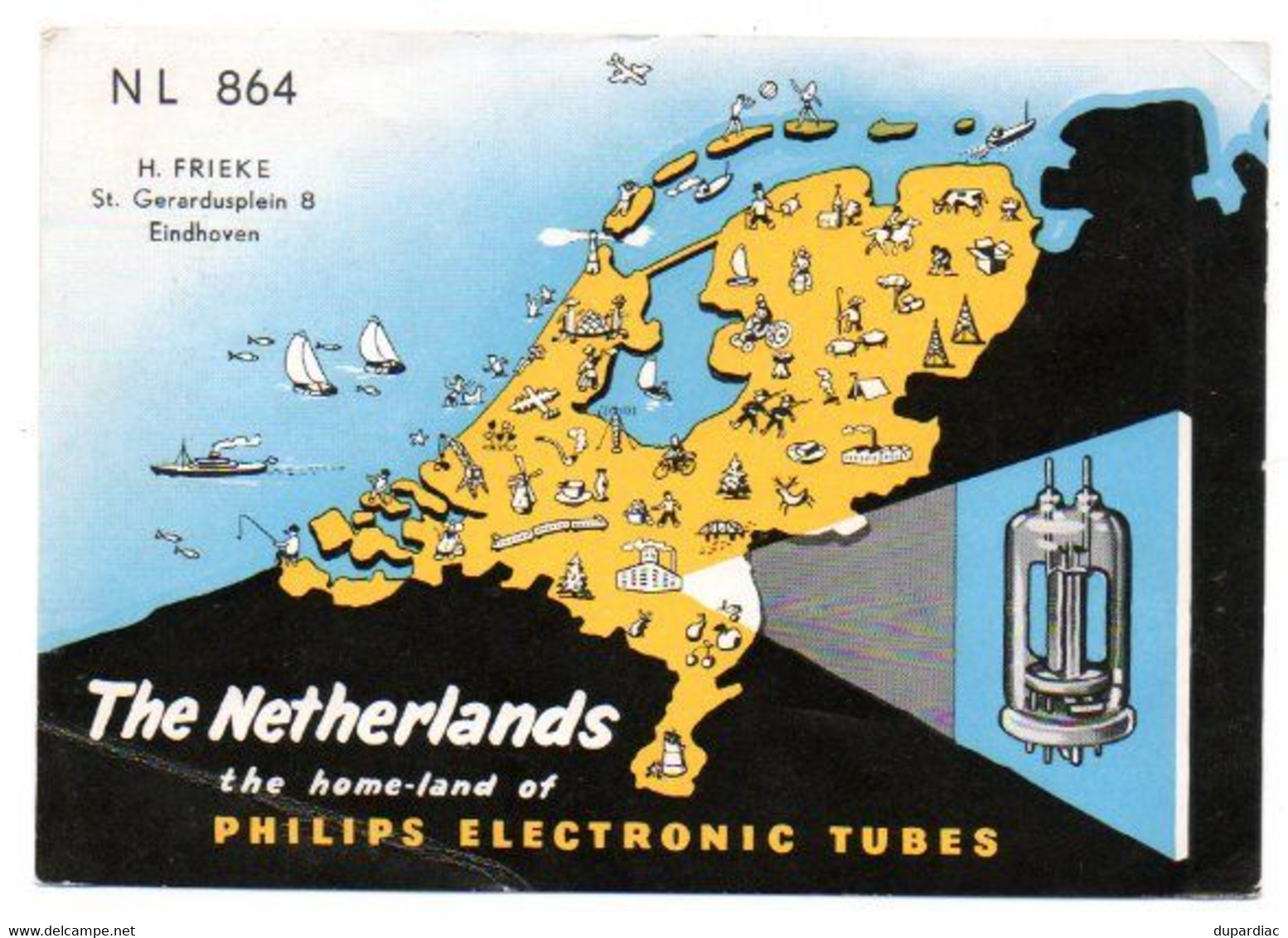 Carte De RADIO AMATEUR, Philips Electronic Tubes, Eindhoven, Pays-Bas. - Otros & Sin Clasificación