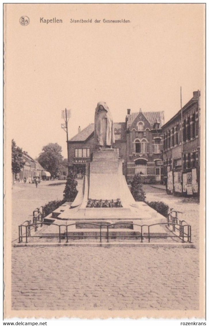 Kapellen Standbeeld (monument) Der Gesneuvelden 1914-1918 WW1 WWI Gekarteld - Kapellen