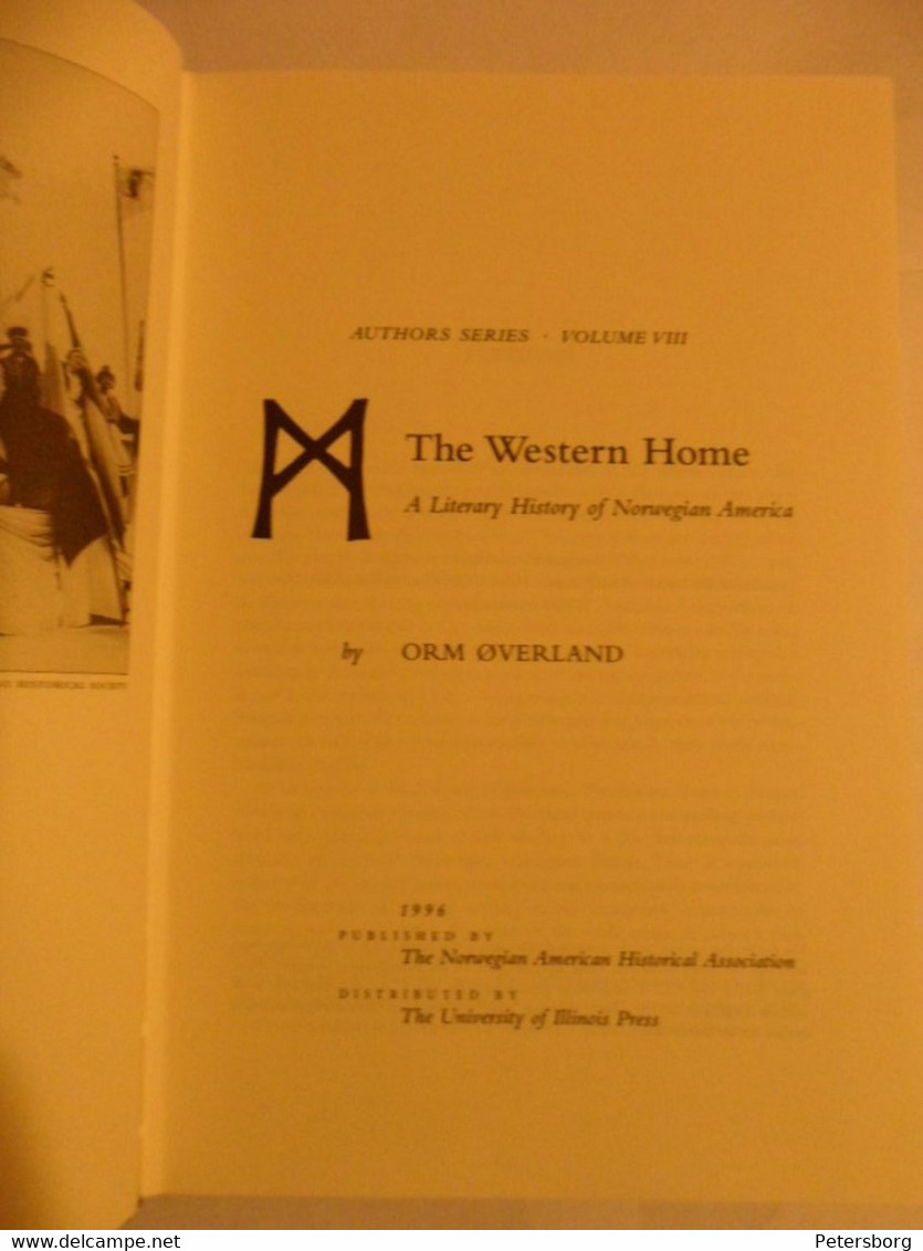 The Western Home: A LITERARY HISTORY OF NORWEGIAN AMERICA (Authors Series; V. 8) Hardcover – Illustrated. - United States