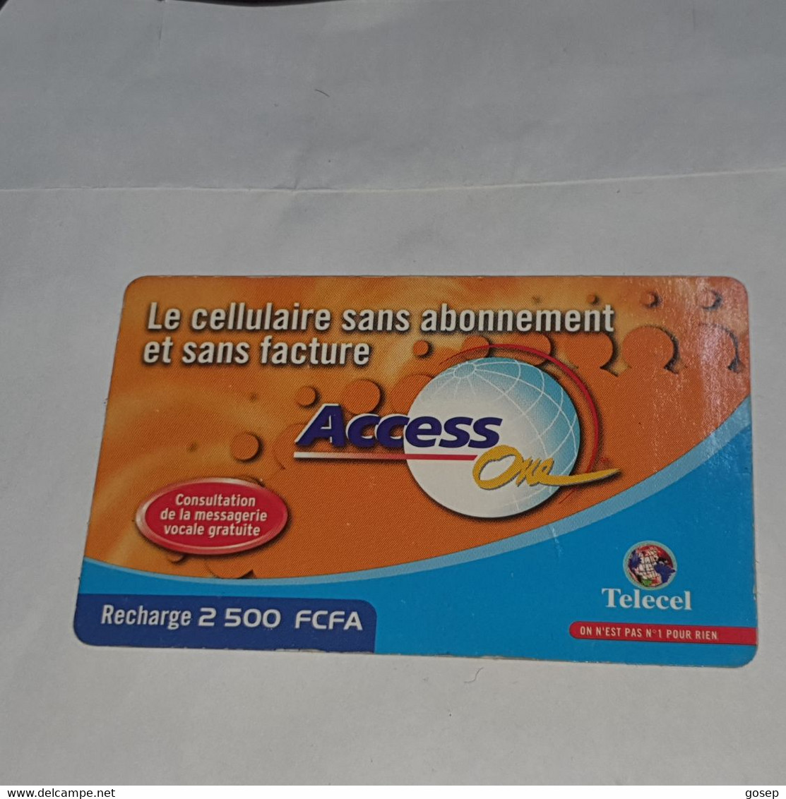 Ivory Coast-(CI-TEL-REF-0008A)-ACCESS One-(17)-(2.500f)-(9061-5424-2481)-used Card+1card Prepiad Free - Côte D'Ivoire