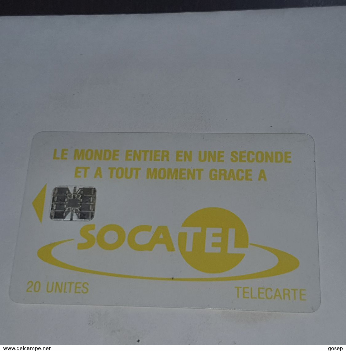 Ivory Coast-(CIF-SOC-0016)-socatel-yellow-(20)-(20units)-(00404770)-used Card+1card Prepiad Free - Côte D'Ivoire