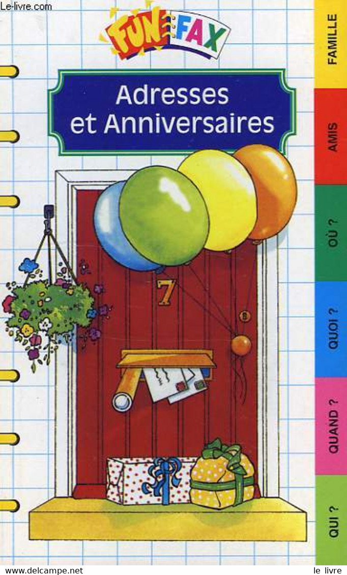 FUN FAX, ADRESSES ET ANNIVERSAIRES - COLLECTIF - 1995 - Palour Games