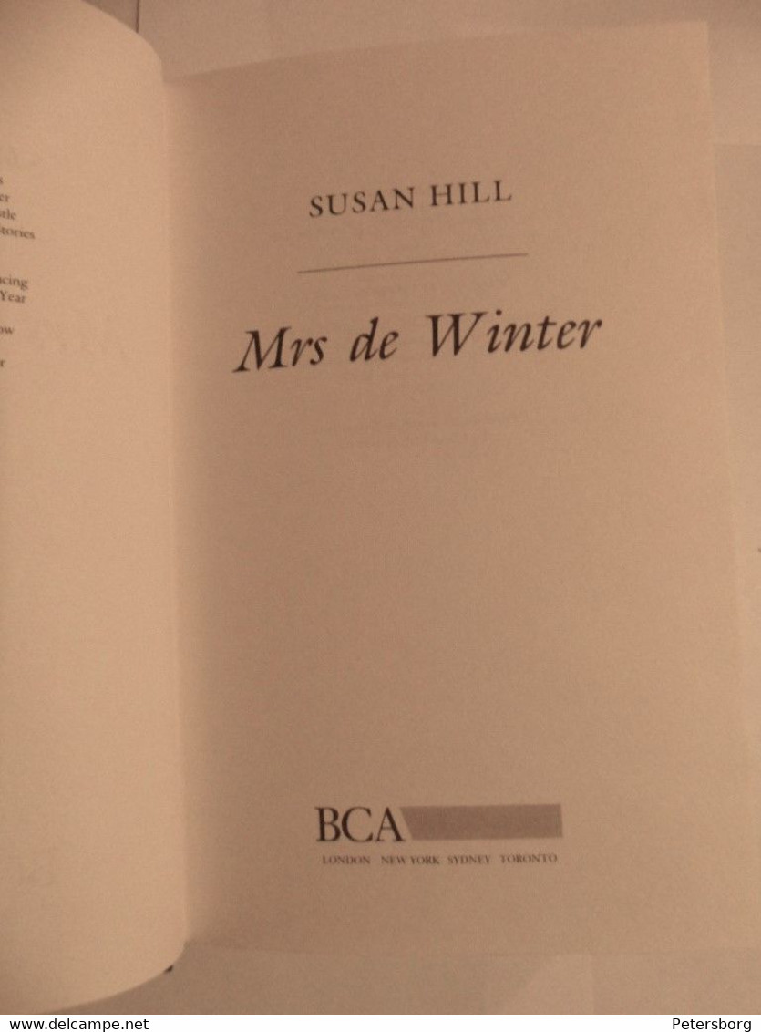 Mrs De Winter. The Sequel To Daphne Du Maurier's - Other & Unclassified