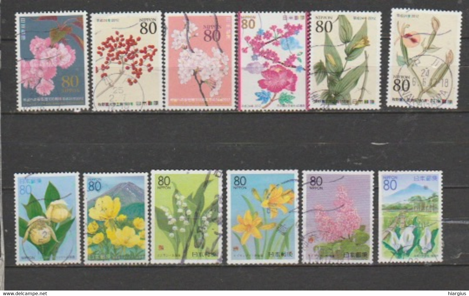 JAPAN-Assortment Of 18 Used Stamps."F L O W E R S And LANDSCAPING". - Other & Unclassified