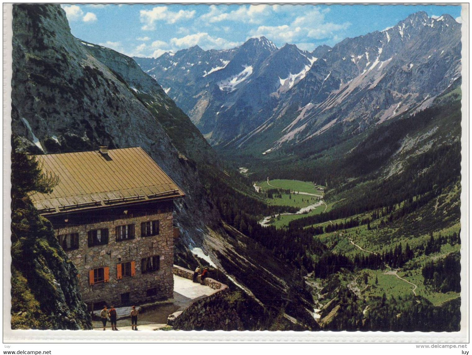 SCHARNITZ - Karwendelhaus Der Sektion M.T.V. München, Panorama M. Blick Ins Tal - Scharnitz