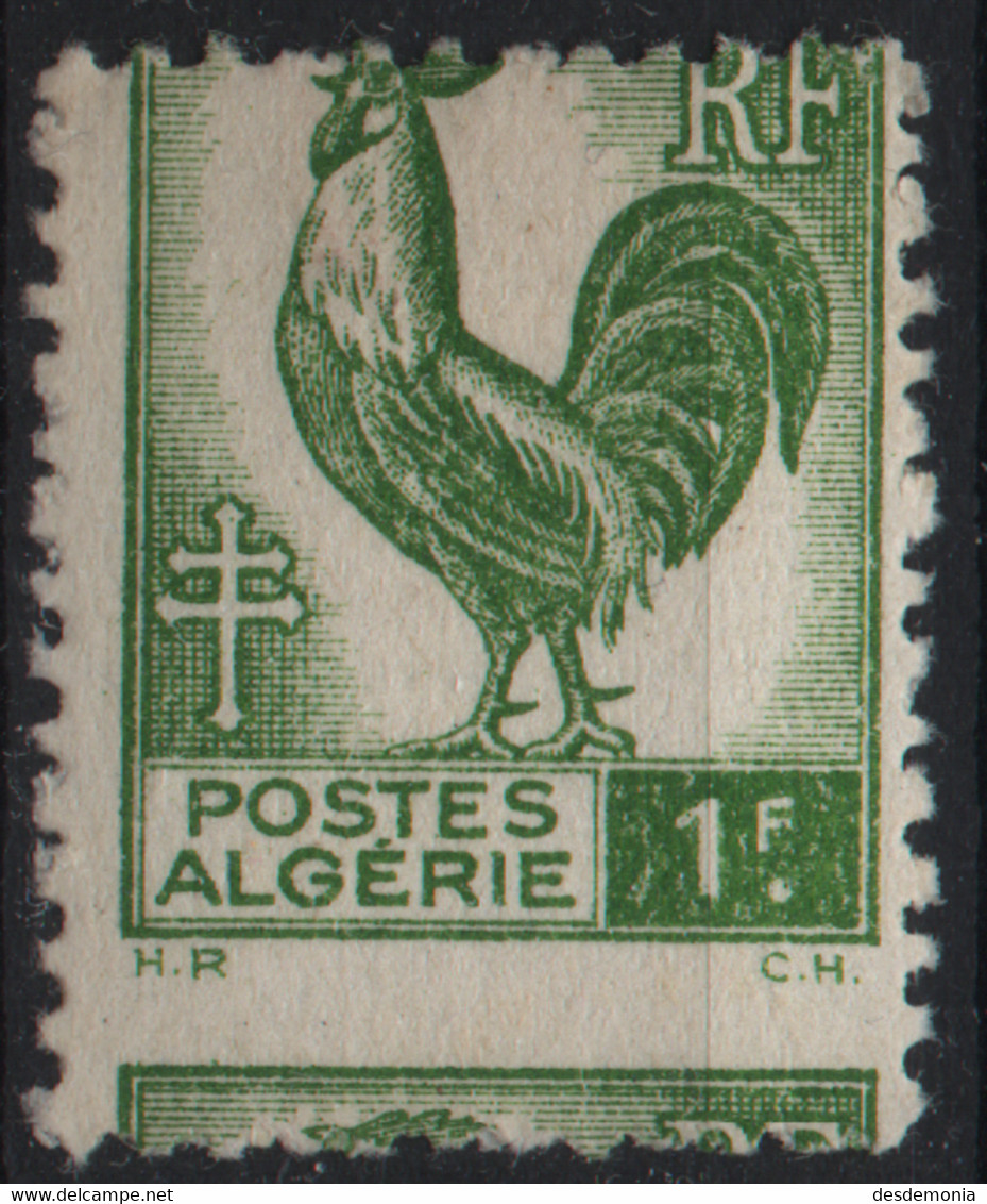 France Colonie Algerie Maury 217 (Yvert 219) * Coq Piquage à Cheval - Andere & Zonder Classificatie