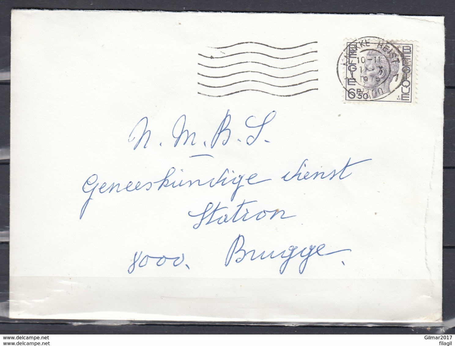 Brief Van Knokke Heist Naar Brugge - 1970-1980 Elström