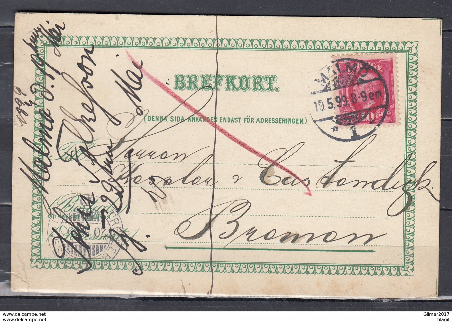 Briefkurt Van Malmo Naar Bremen - ... - 1855 Préphilatélie
