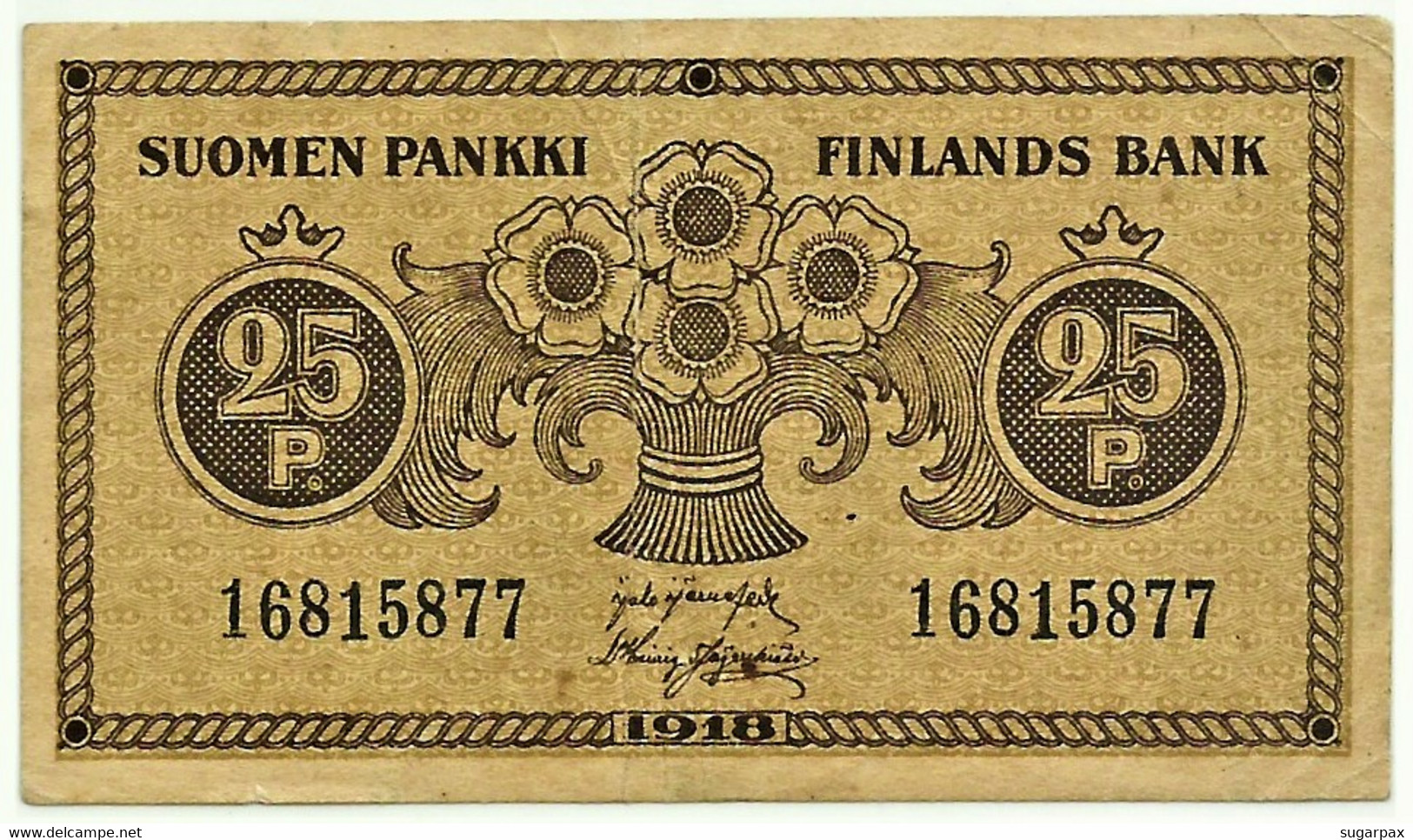 Finland - 25 Penniä - 1918 - Pick: 33 - Suomi Penni - Finlande