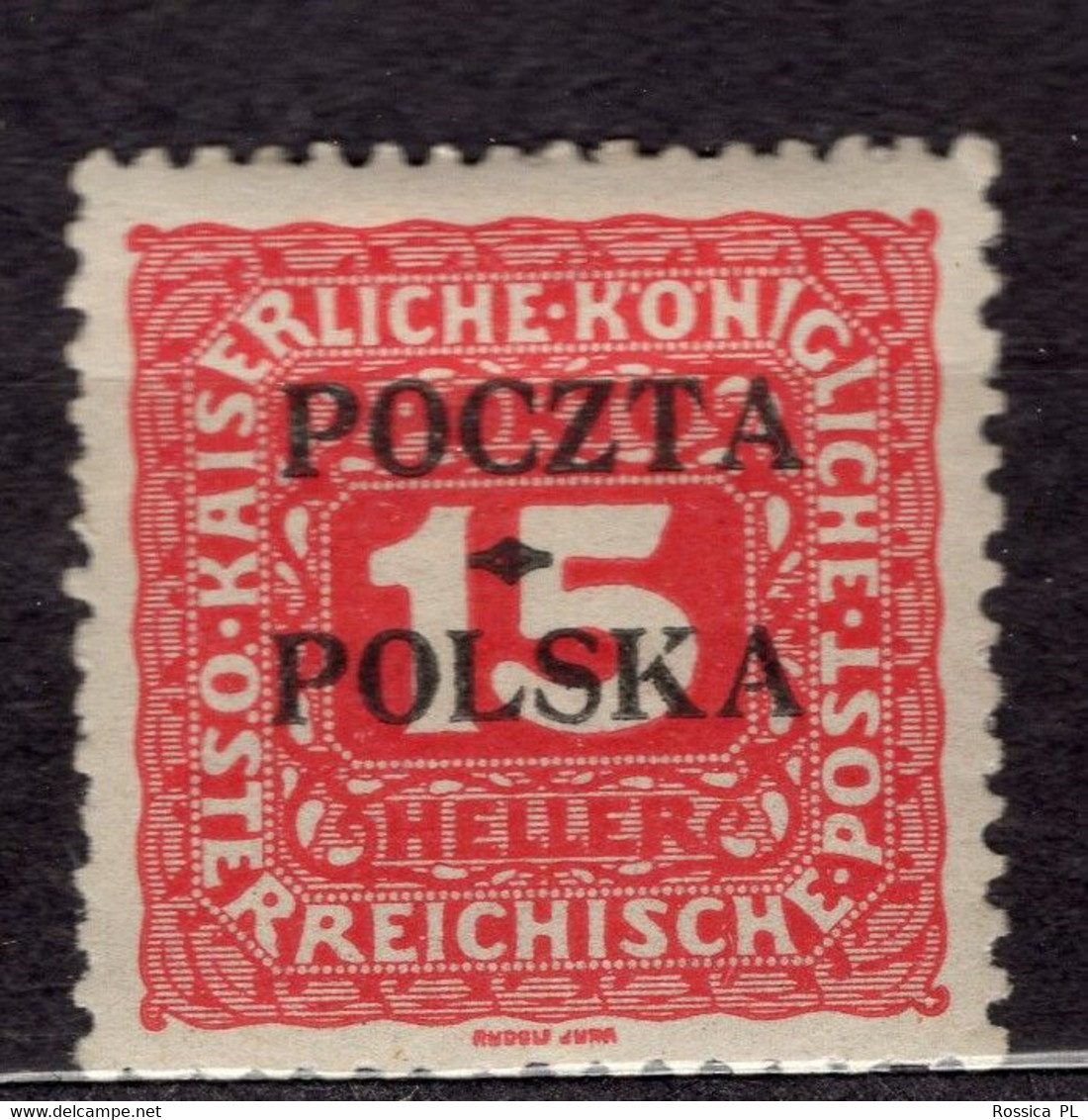 POLAND 1919, Fi D3 Pos. 74, Krakow Edition, Postage Due, MH - Neufs