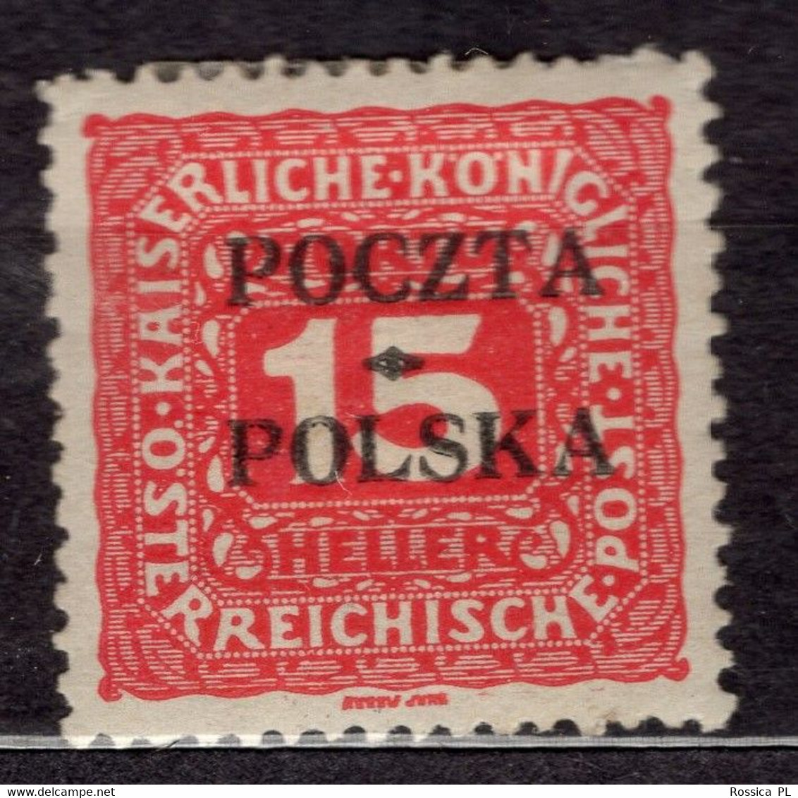 POLAND 1919, Fi D3 Pos. 92, Krakow Edition, Postage Due, MH - Ungebraucht
