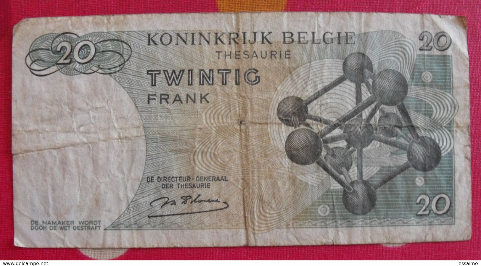 Belgique. 20 Vingt Francs. 15/06/1964. état D'usage - 1947 Tesoro Francese