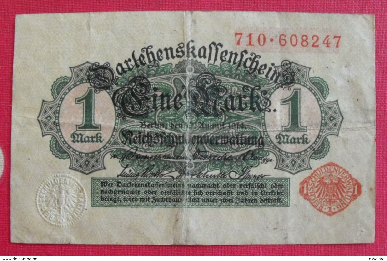 Allemagne. 1 Eine Mark. 1914 - Zu Identifizieren