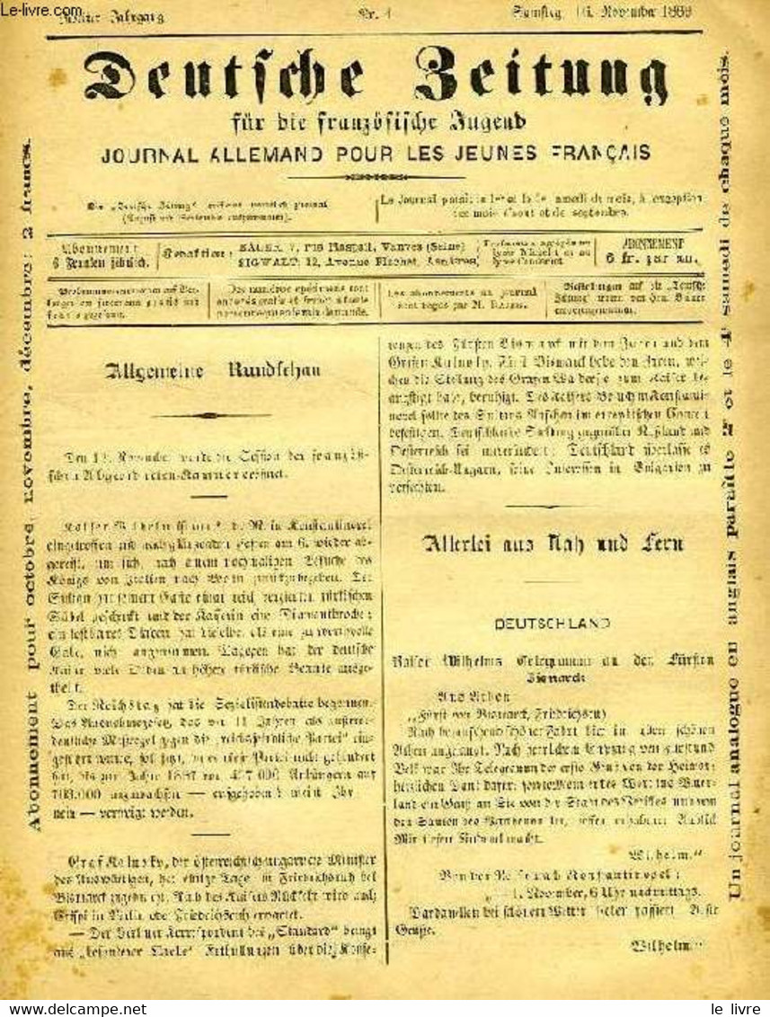 DEUTSCHE ZEITUNG FUR DIE FRANZOSICHEN JUGEND, JOURNAL ALLEMAND POUR LES JEUNES FRANCAIS, 28 NUMEROS (1889-1911) - COLLEC - Dizionari, Thesaurus