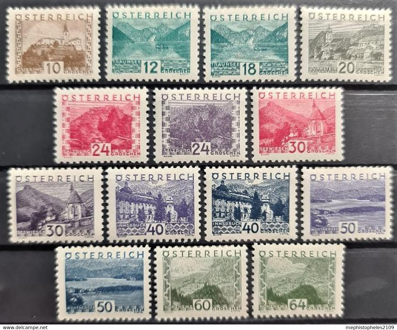 AUSTRIA 1932 - MLH - ANK 530-543 - Complete Set! - Kleine Landschaften - Unused Stamps