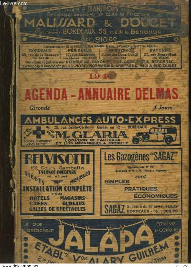 Agenda-Annuaire Delmas 1941 - COLLEcTIF - 1941 - Terminkalender Leer