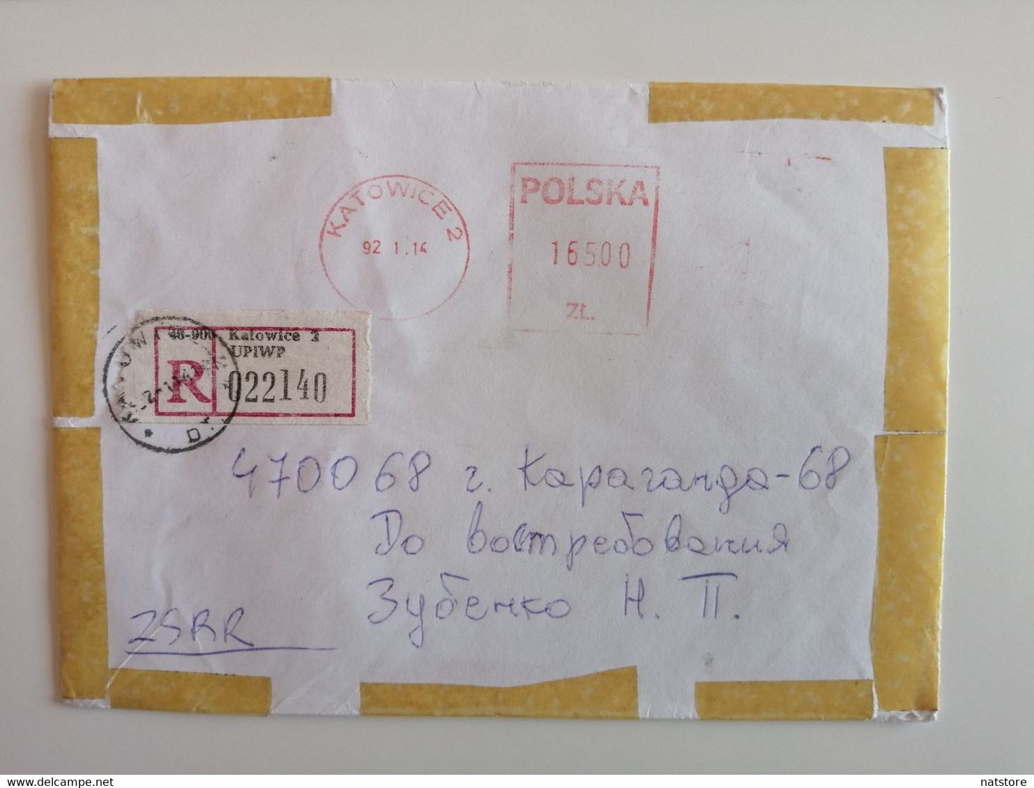 1992..POLAND.COVER WITH MACHINE STAMP..REGISTERED - Franking Machines (EMA)