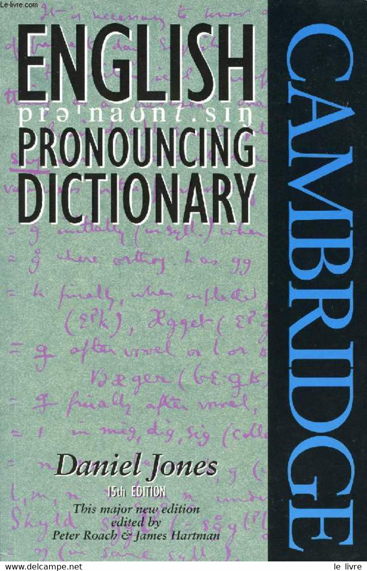 ENGLISH PRONOUNCING DICTIONARY - JONES Daniel - 1997 - Dictionaries, Thesauri