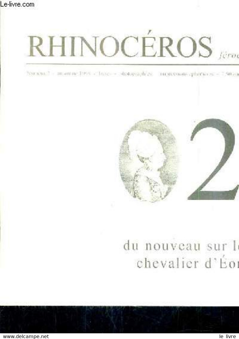 RHINOCERAOS FEROCE N°2 AUTOMNE 1998 - LIBRAIRIE PLANTUREUX. - COLLECTIF - 1998 - Agende & Calendari