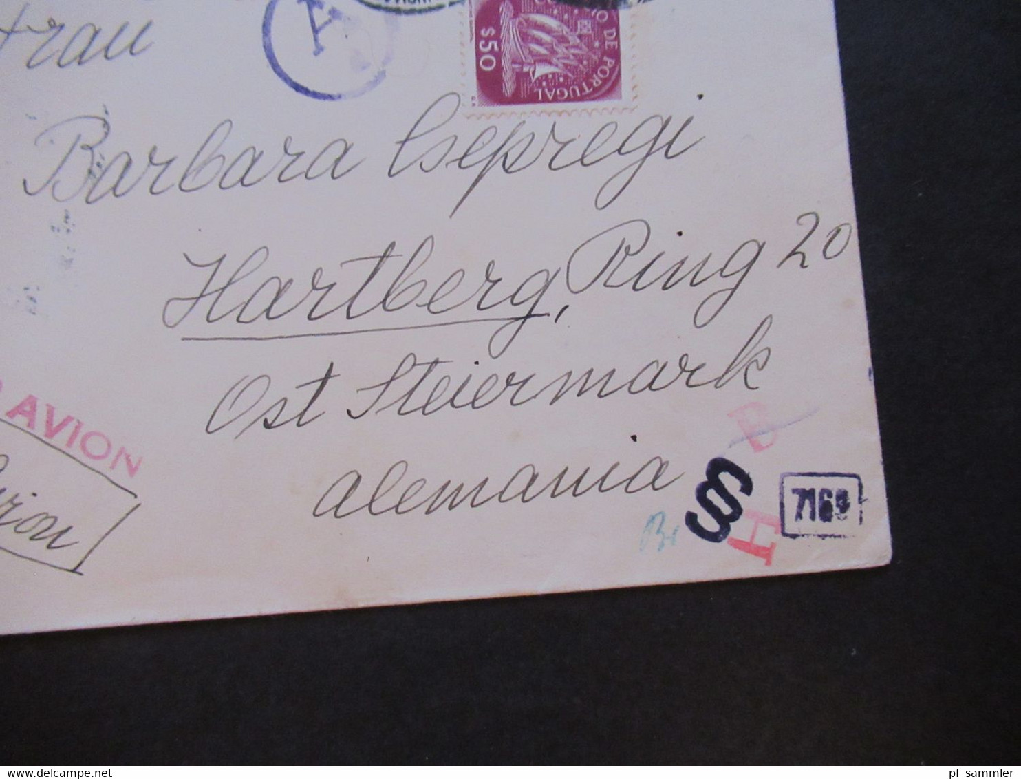 Portugal 1944 Zensurbeleg OKW Mehrfachzensur § Stempel Nach Hartberg Oststeiermark Ostmark BM Ausstellung Nr. 667 (3) - Briefe U. Dokumente