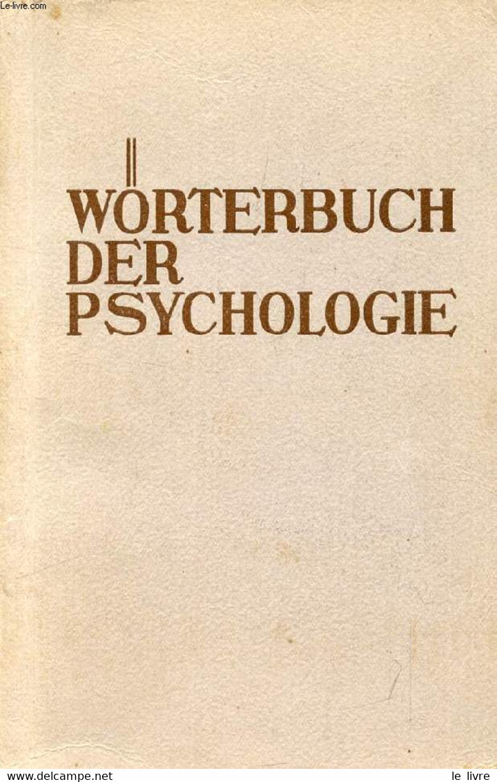 WÖRTERBUCH DER PSYCHOLOGIE - ZEDDIES ADOLF - 1948 - Atlanten