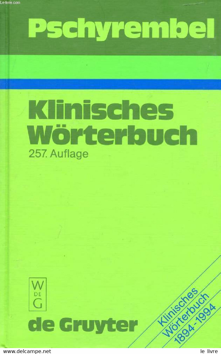 PSCHYREMBEL, KLINISCHES WÖRTERBUCH - COLLECTIF - 1993 - Atlanten