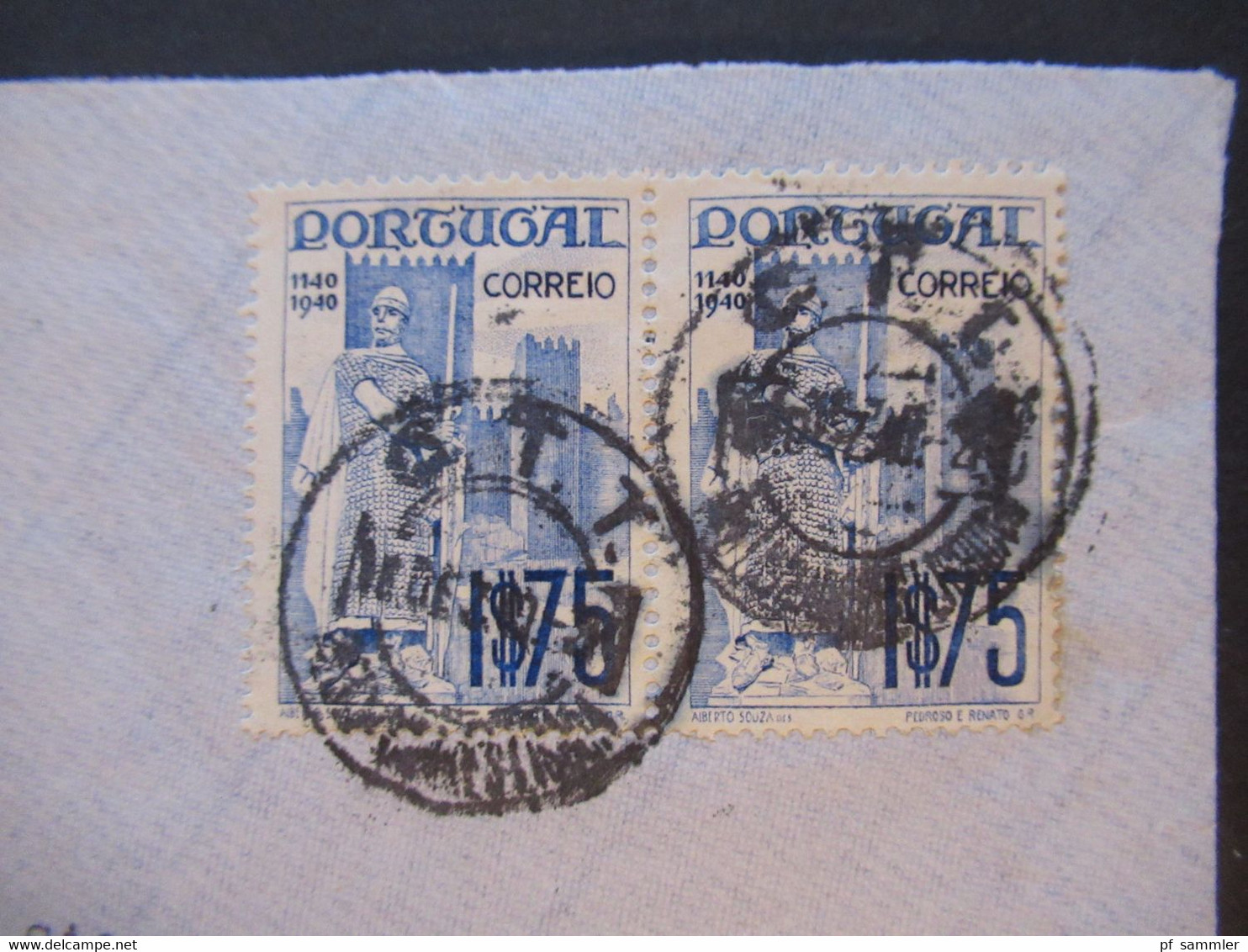 Portugal 1940  Ausstellung Portugiesische Welt Nr. 621 (2) MeF Luftpost Umschlag Der Legacion De Suisse Au Portugal - Covers & Documents