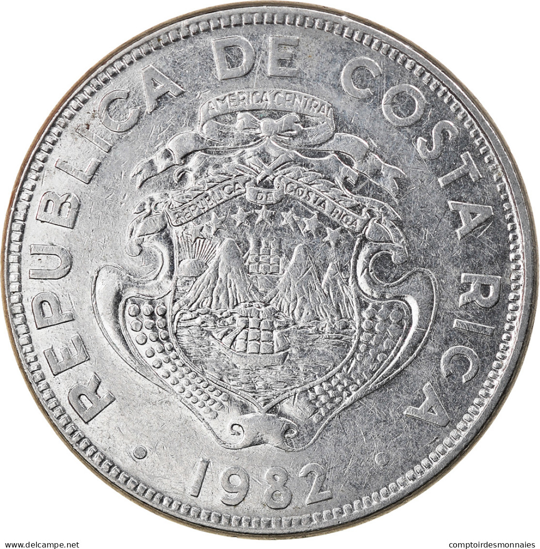 Monnaie, Costa Rica, 2 Colones, 1982, TTB, Stainless Steel, KM:211.1 - Costa Rica