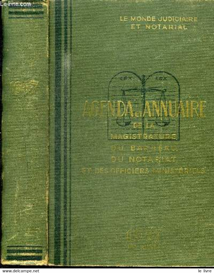 AGENDA ET ANNUAIRE DE LA MAGISTRATURE, DU BARREAU, DU NOTARIAT, DES OFFICIERS MINISTERIELS ET DE L'ENREGISTREMENT - FRAN - Terminkalender Leer