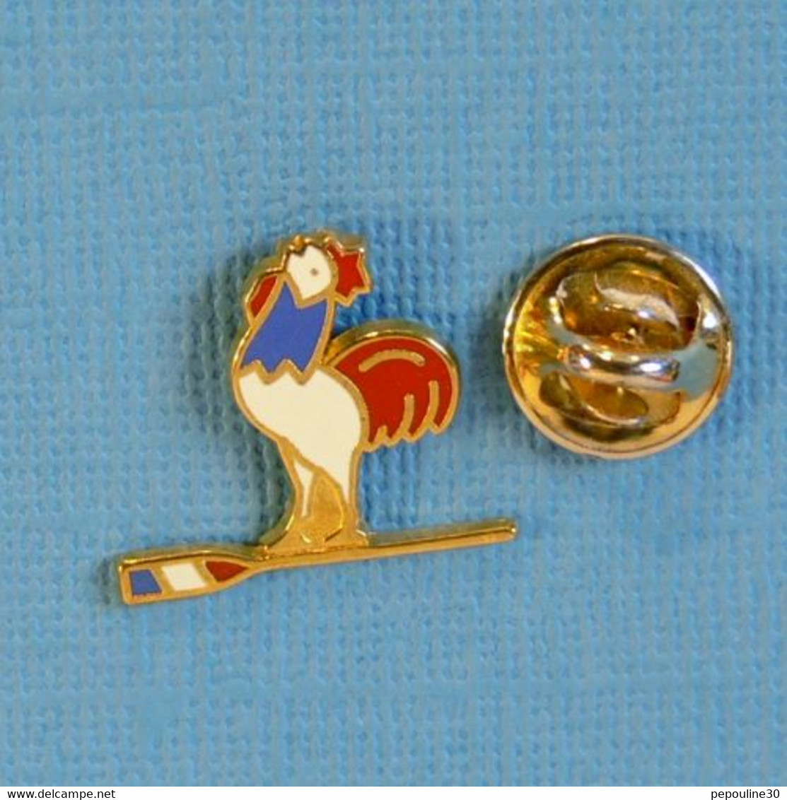 1 PIN'S //  ** COQ TRICOLORE / FÉDÉRATION FRANÇAISE D'AVIRON ** - Rowing