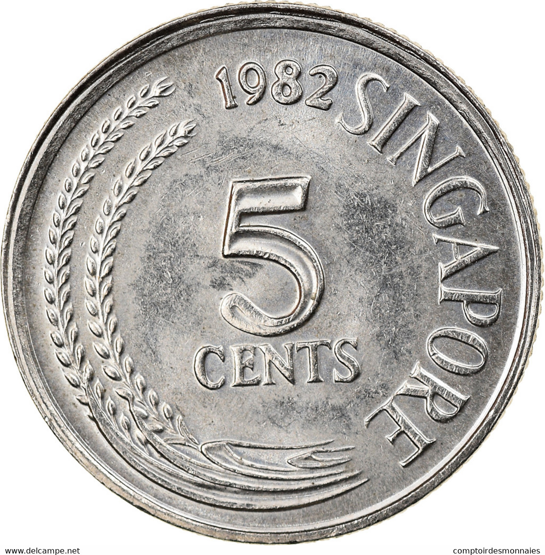 Monnaie, Singapour, 5 Cents, 1982, Singapore Mint, TTB, Copper-Nickel Clad - Singapour