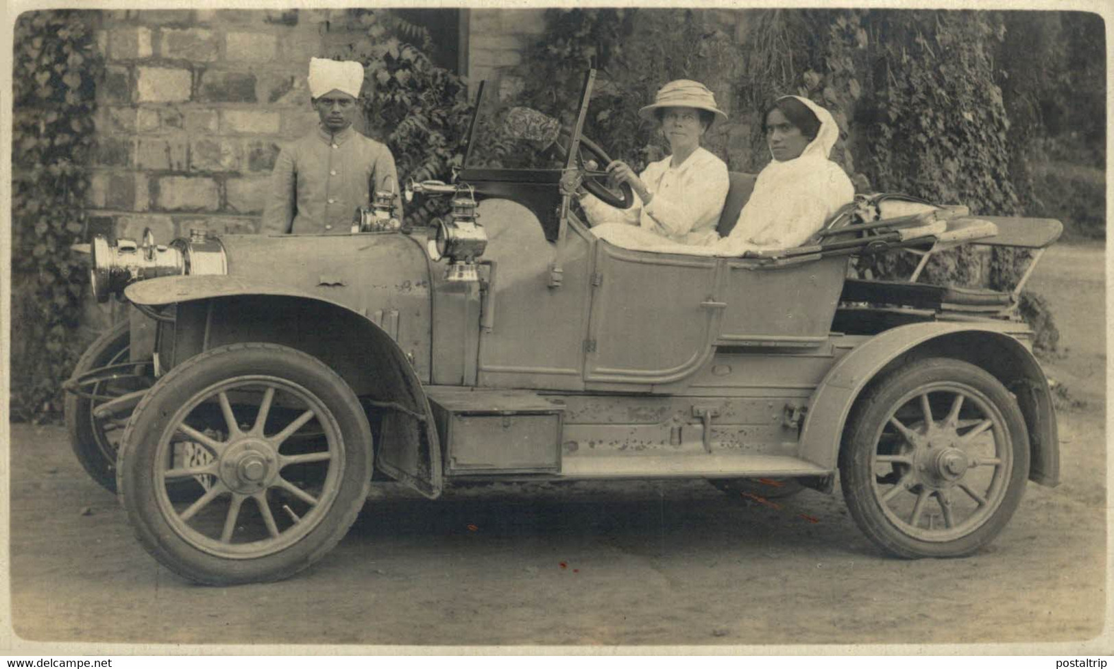 LION PEUGEOT V2C3 1911 INDE INDIA DELHI 1922 CARTE PHOTO RPPC MOTER CAR COCHES Bryan Goodman Collection - Passenger Cars