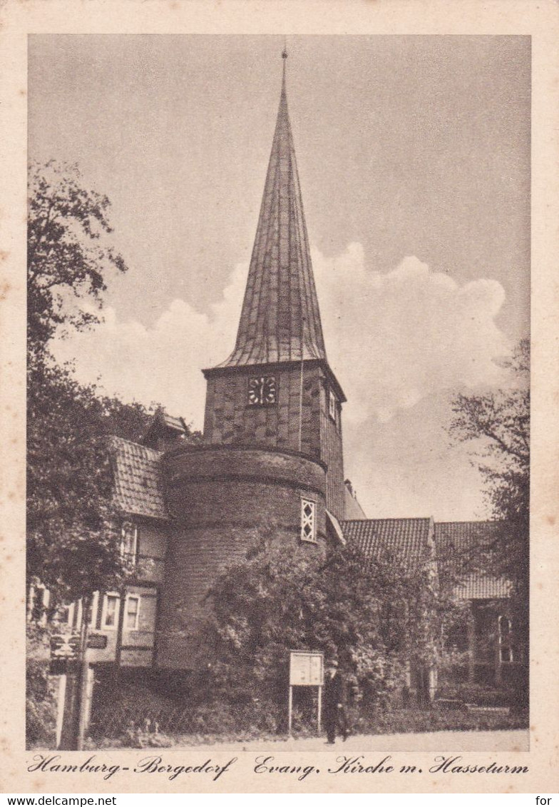 Allemagne : HAMBOURG - Hamburg Bergedorf : Evang Kirche M. Hasseturm : église - Bergedorf