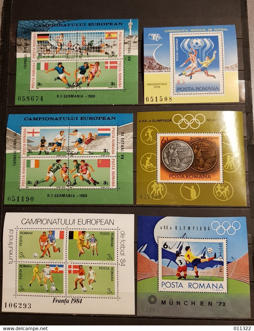 ROMÂNIA SPORTS LOT 14 BLOCKS +M/SHEETS PERFORED &IMPERFORED MNH - Andere & Zonder Classificatie