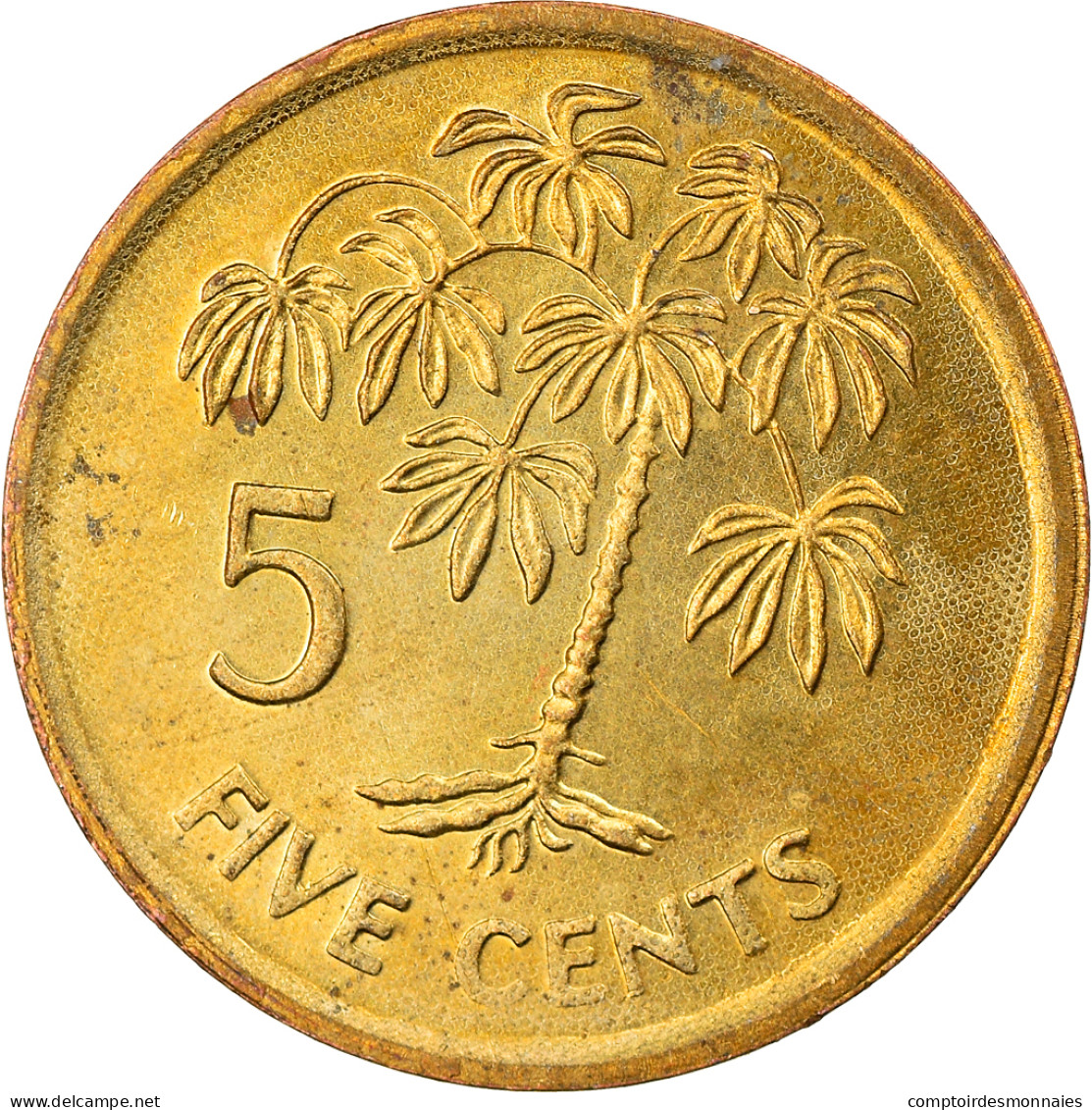 Monnaie, Seychelles, 5 Cents, 2007, Pobjoy Mint, TB+, Brass Plated Steel, KM:47a - Seychellen