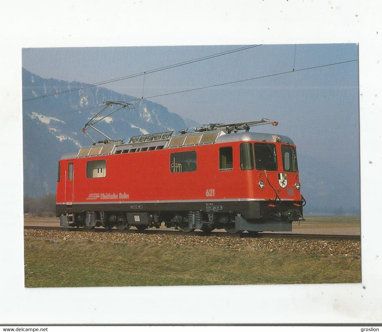 LANDQUART 13 3 1984 CHEMIN DE FER RHETIQUE (RHB) LOCOMOTIVE ELECTRIQUE Ge 4:4 Ii 621 - Landquart