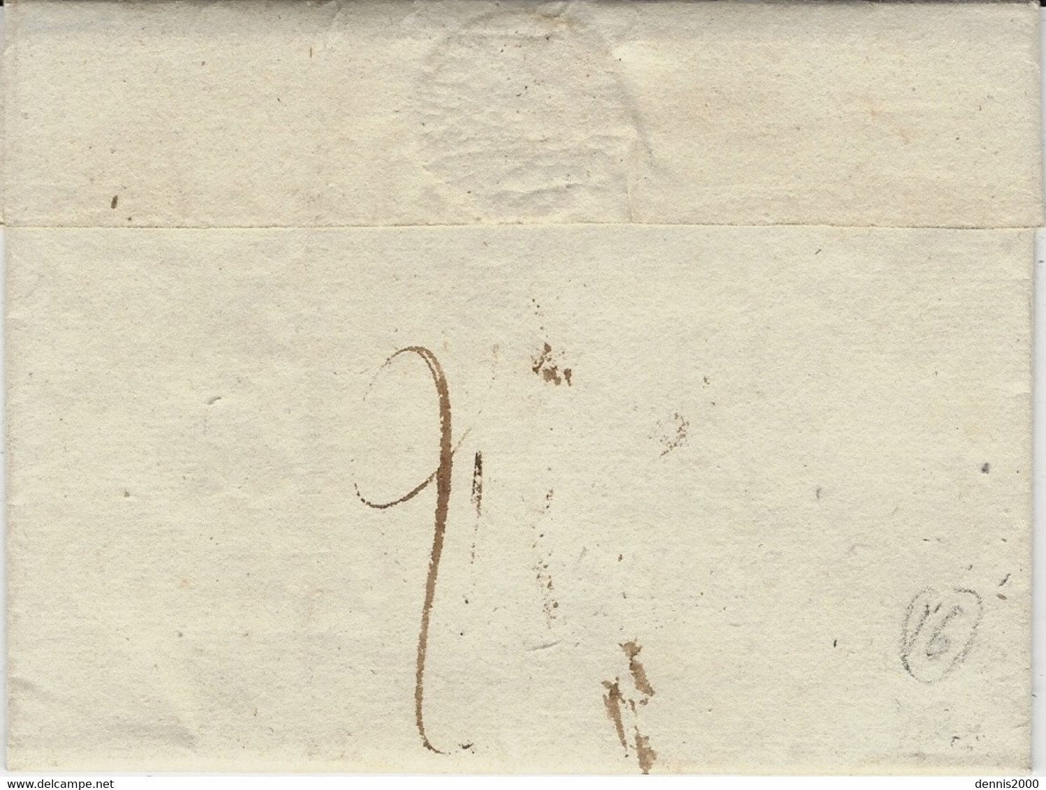 Novembre 1814 -  Lettre De PP / MONS  Pour Valenciennes - Taxe 2 à Percevoir Et Taxe 2 Au Dos- - 1814-1815 (Gouv. Général De La Belgique)