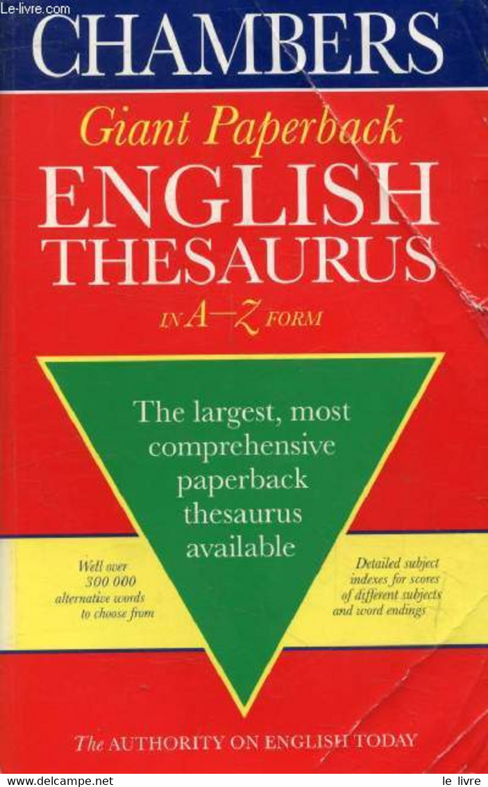 CHAMBERS GIANT PAPERBACK ENGLISH THESAURUS - COLLECTIF - 1995 - Dictionnaires, Thésaurus