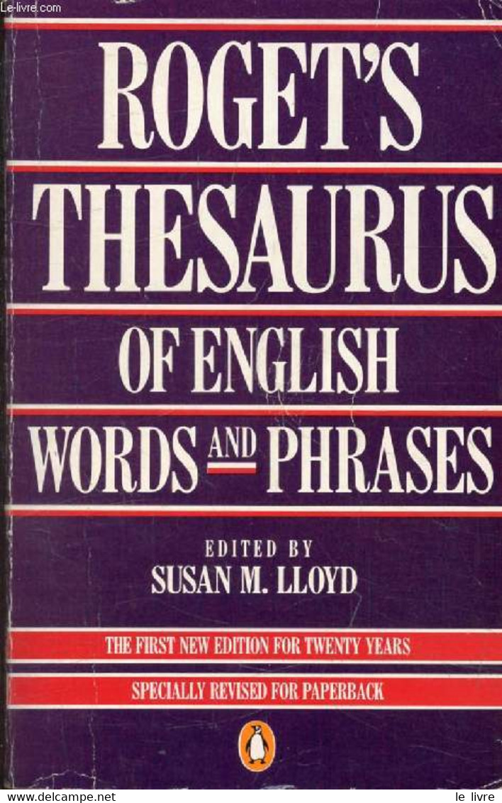 THE PENGUIN ROGET'S THESAURUS OF ENGLISH WORDS AND PHRASES - LLOYD SUSAN M. - 1986 - Dictionnaires, Thésaurus