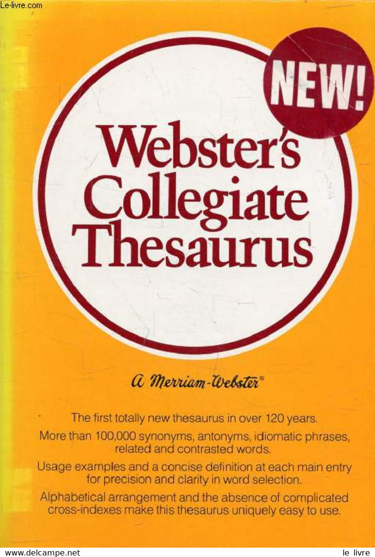 WEBSTER'S COLLEGIATE THESAURUS - COLLECTIF - 1976 - Wörterbücher