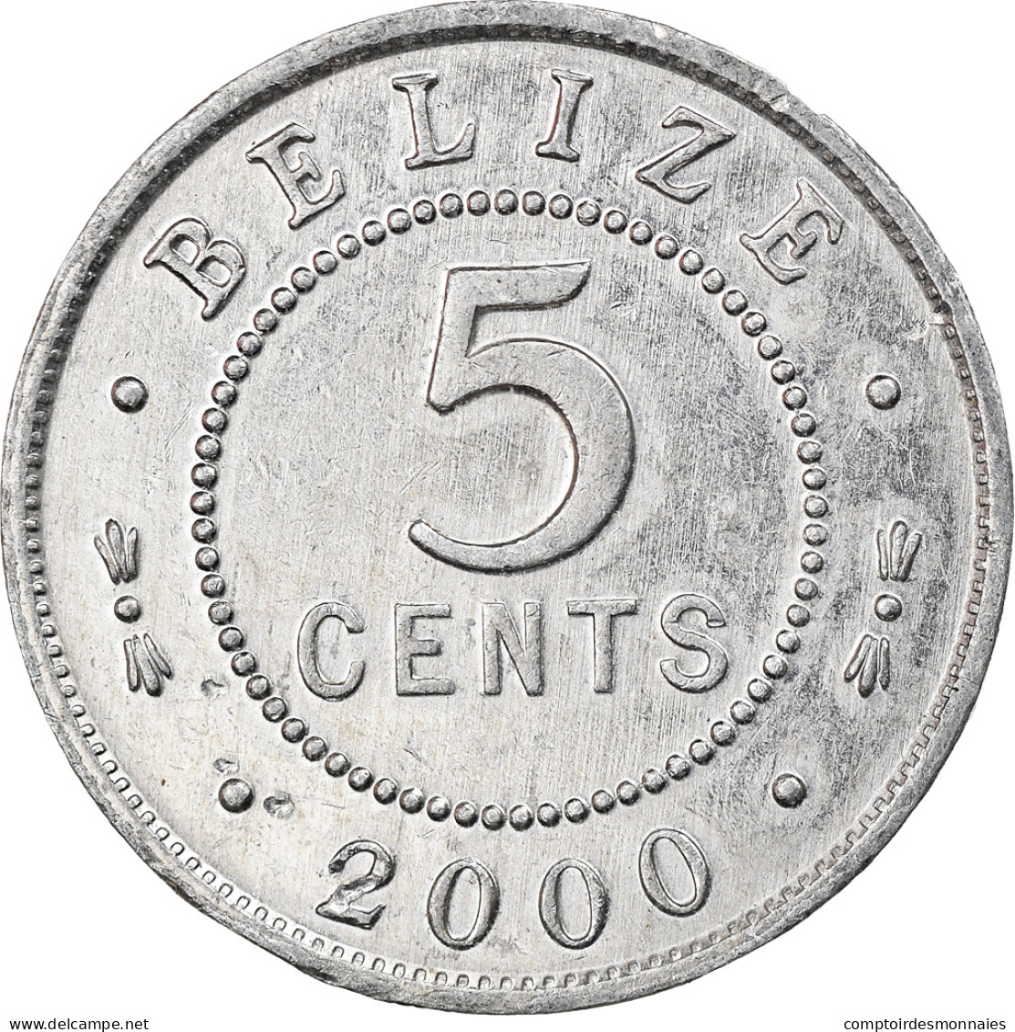 Monnaie, Belize, 5 Cents, 2000, Franklin Mint, TB+, Aluminium, KM:115 - Belize